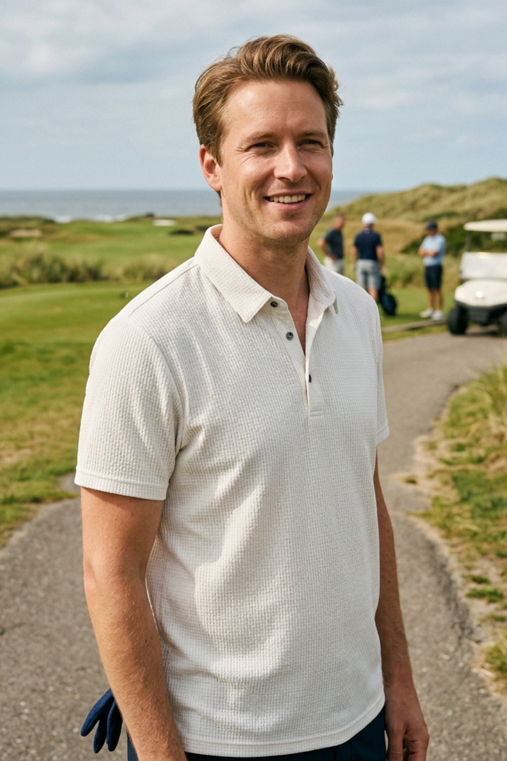 Herren Casual Polo – Strukturierter Stoff