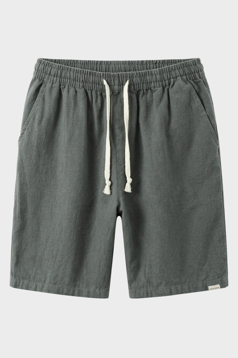 Herren Bermuda Tunnelzug Leinen-Shorts