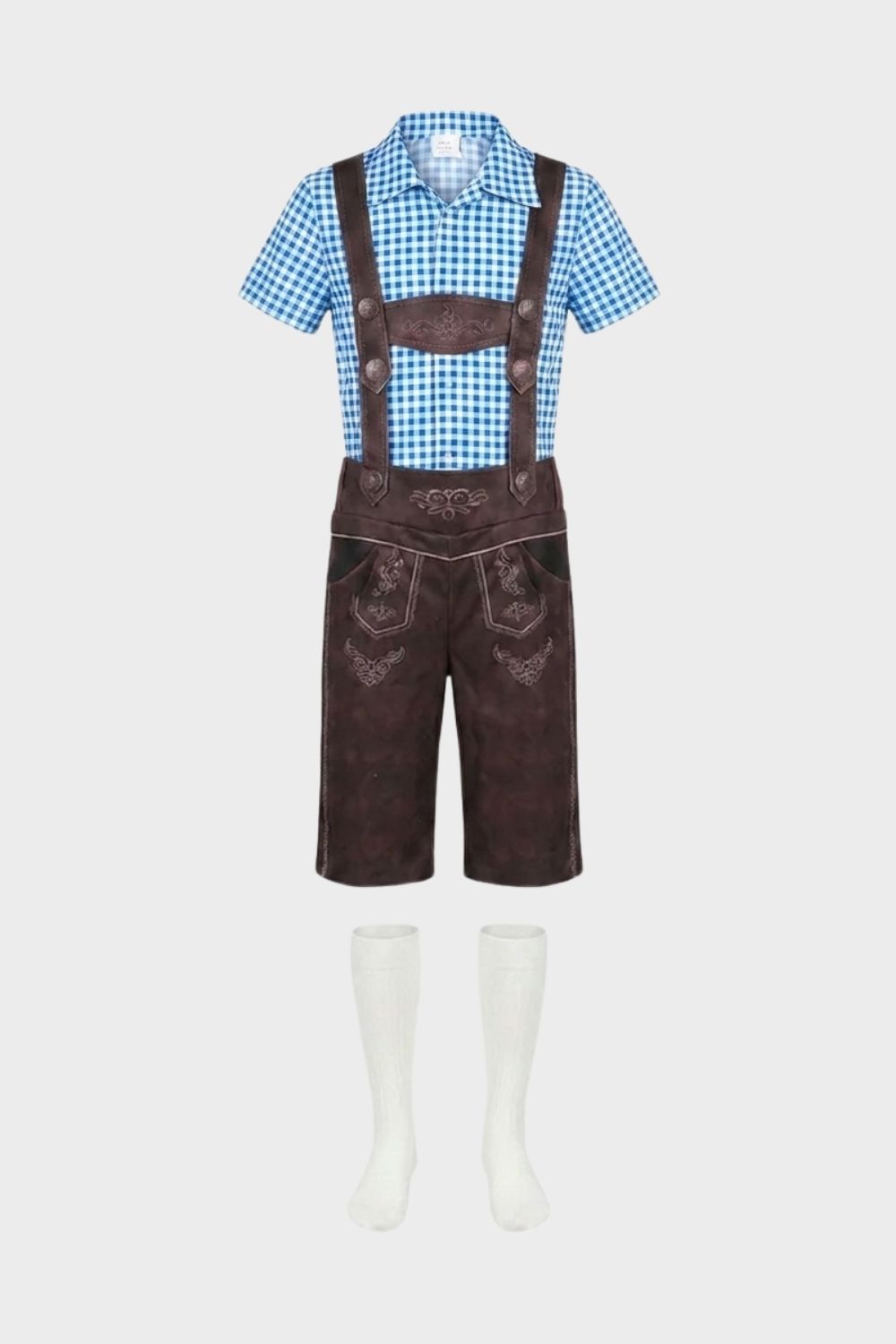 Herren Trachtenset mit kurzer Hose | Stickdetails
