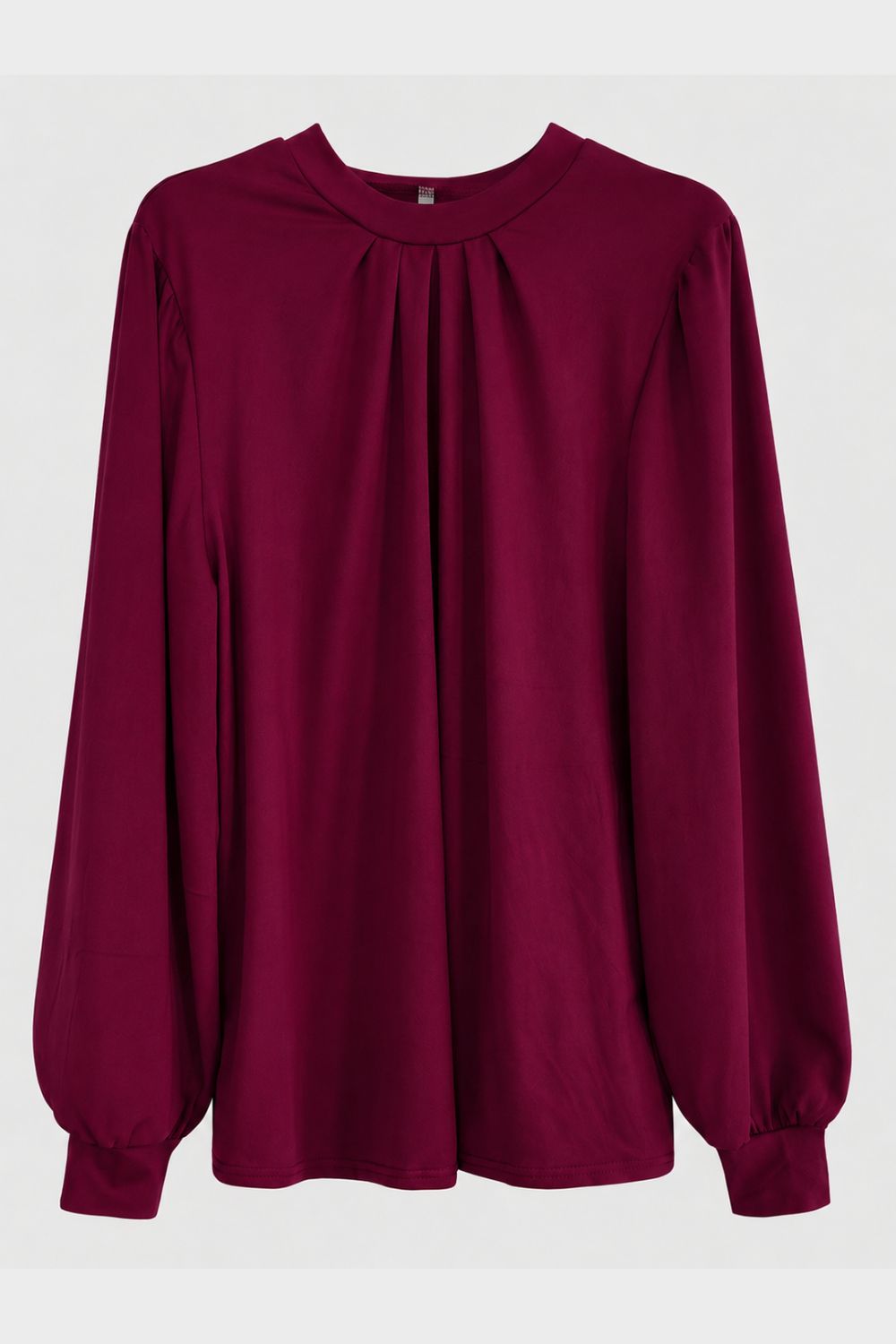 Damen Bluse mit Faltendetails | Puffärmel