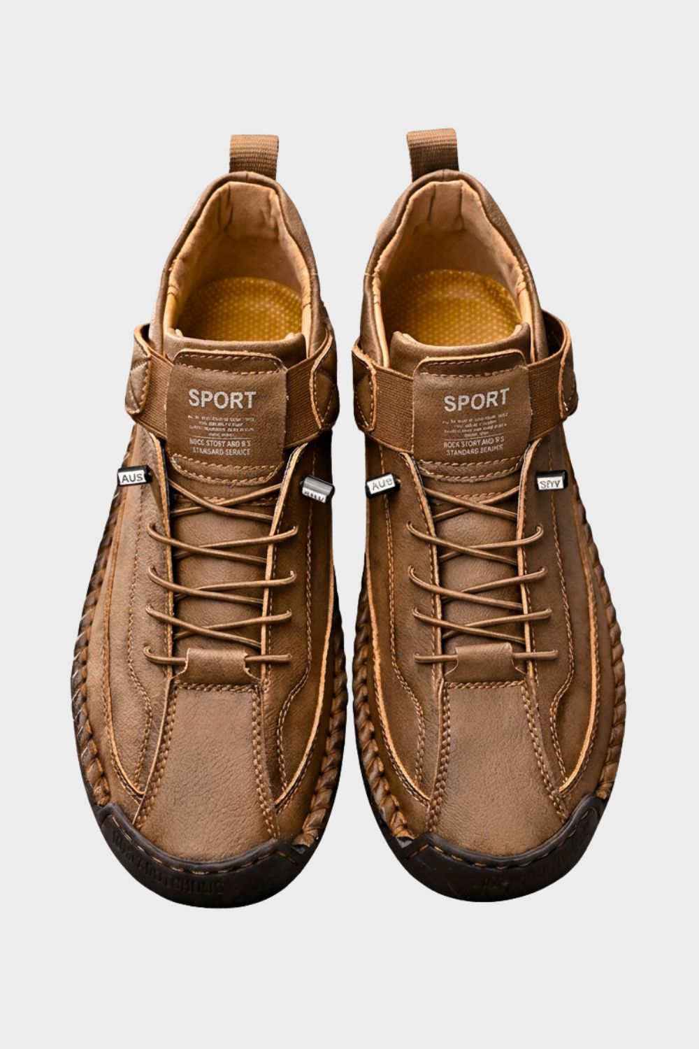 Herren Schnür-Sneaker | Kontrastnähte & Runde Zehenpartie
