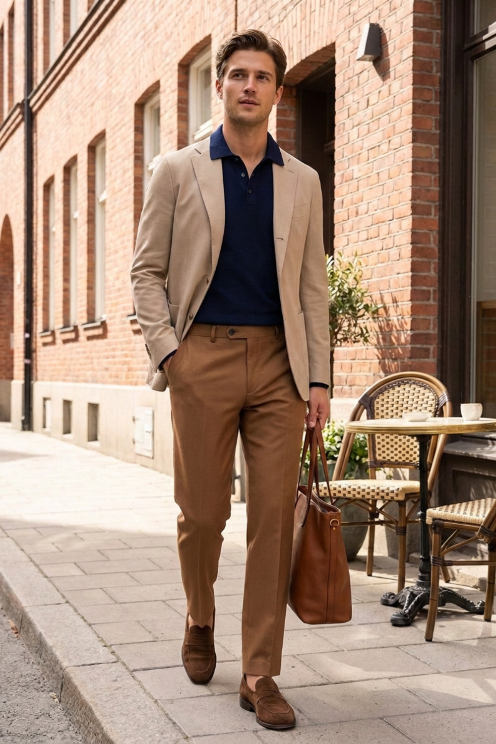 Herren Stoffhose Business Anzughose Slim Fit