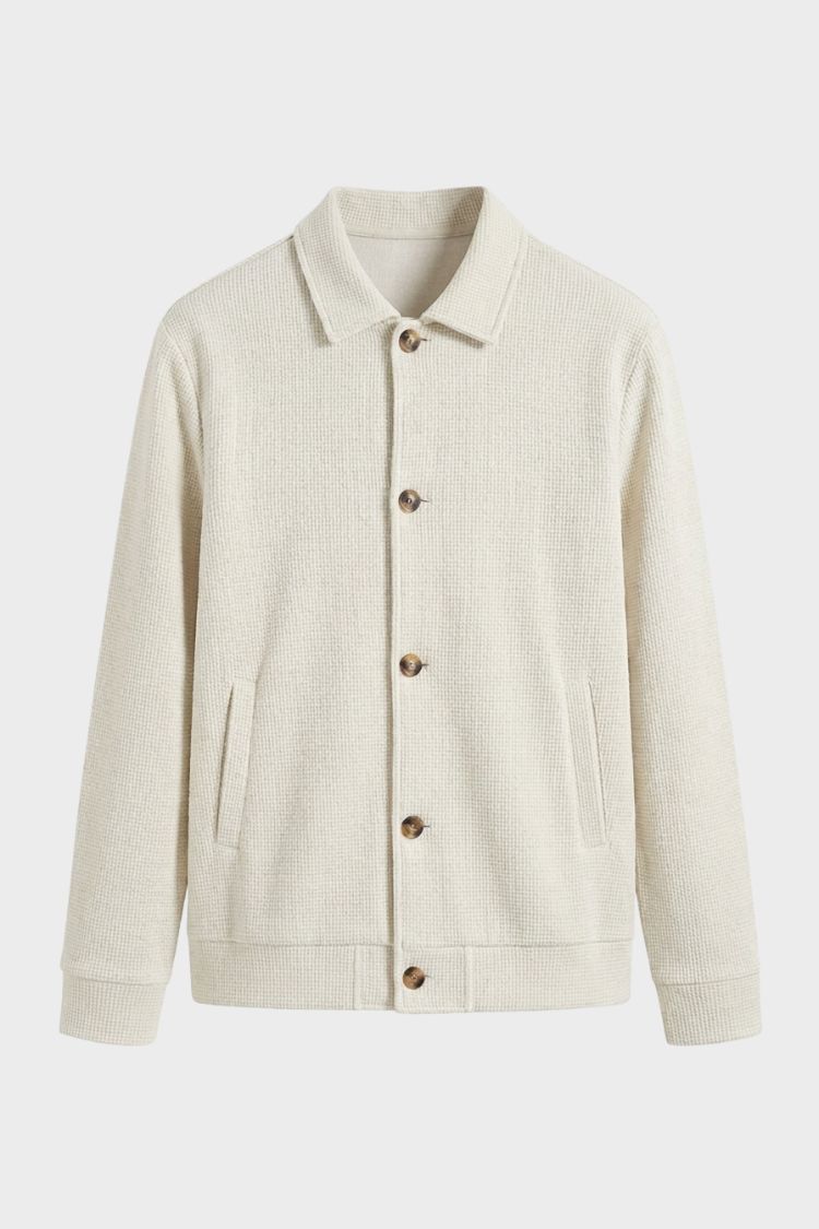 Herren Overshirt-Jacke | Knopfleiste & Aufgesetzte Taschen