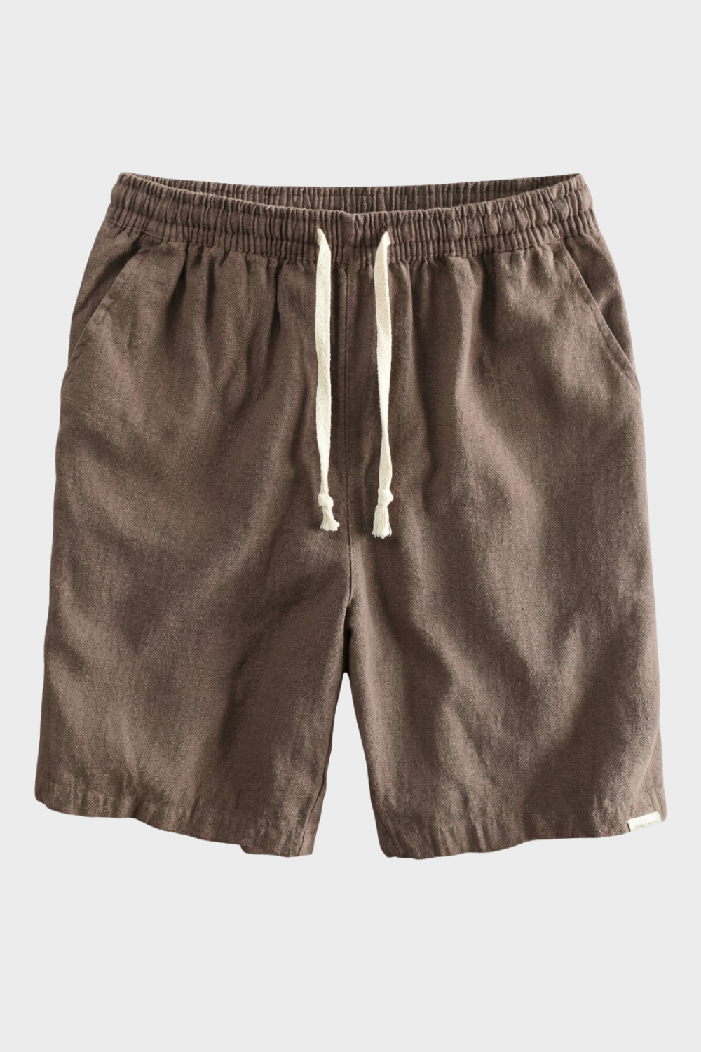 Herren Bermuda Tunnelzug Leinen-Shorts