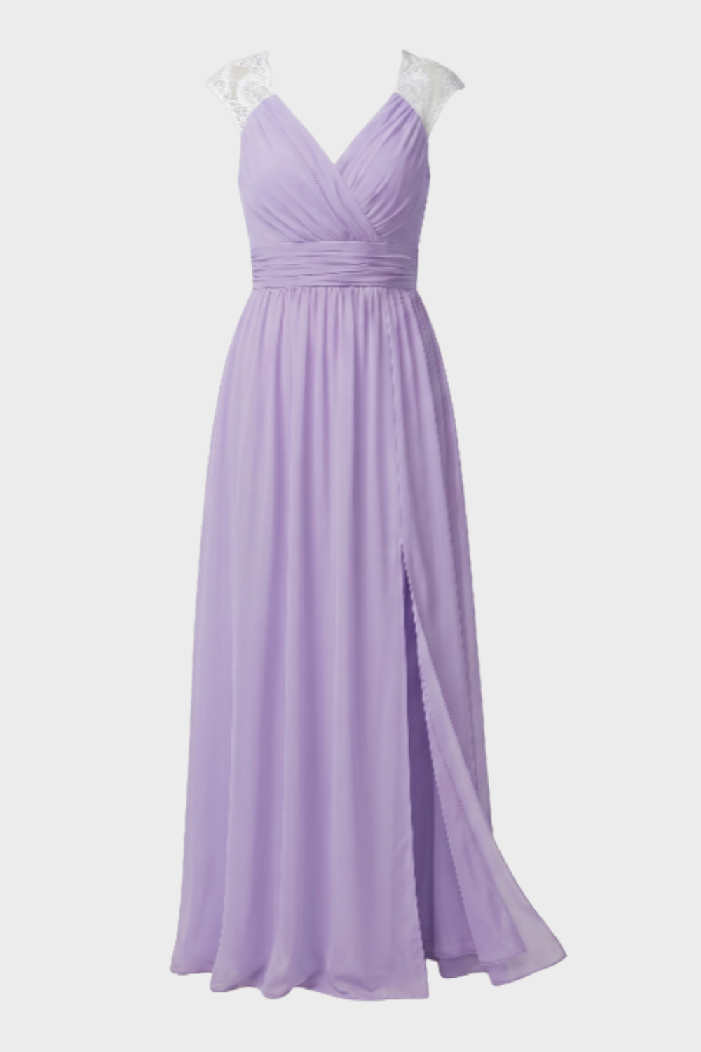 Damen Abendkleid V-Ausschnitt Langarm Maxi – Material-Detail