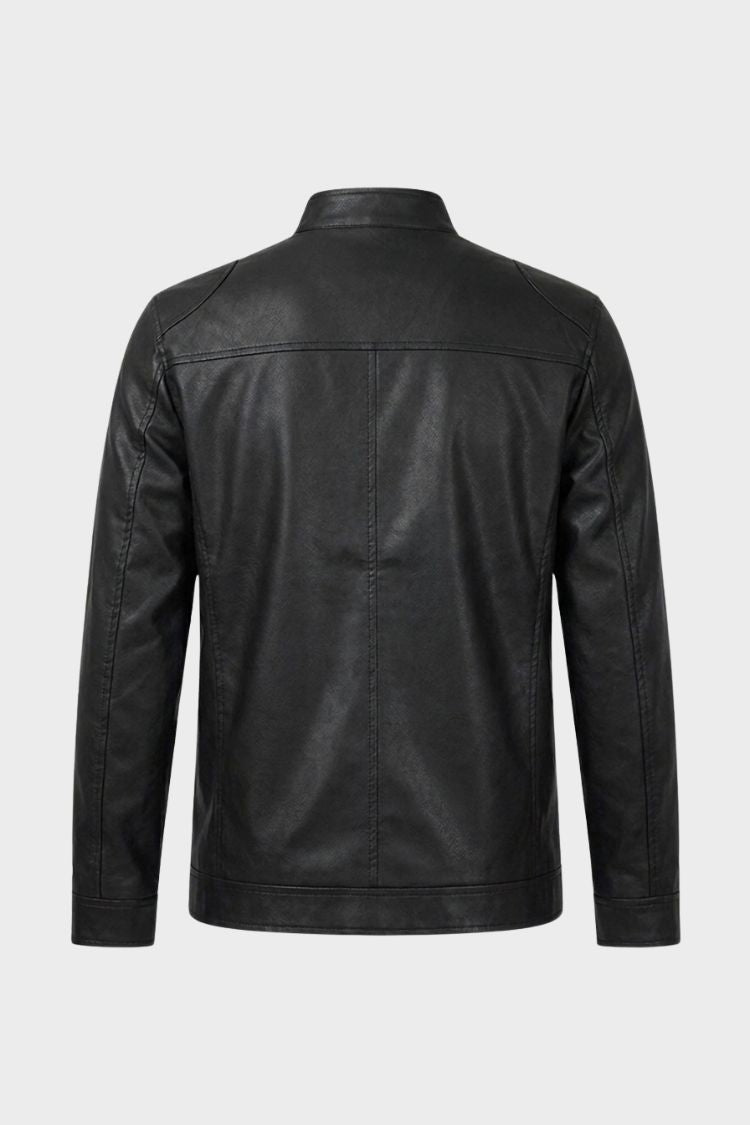 Herren Bikerjacke mit Reißverschluss | Mehrere Reißverschlusstaschen