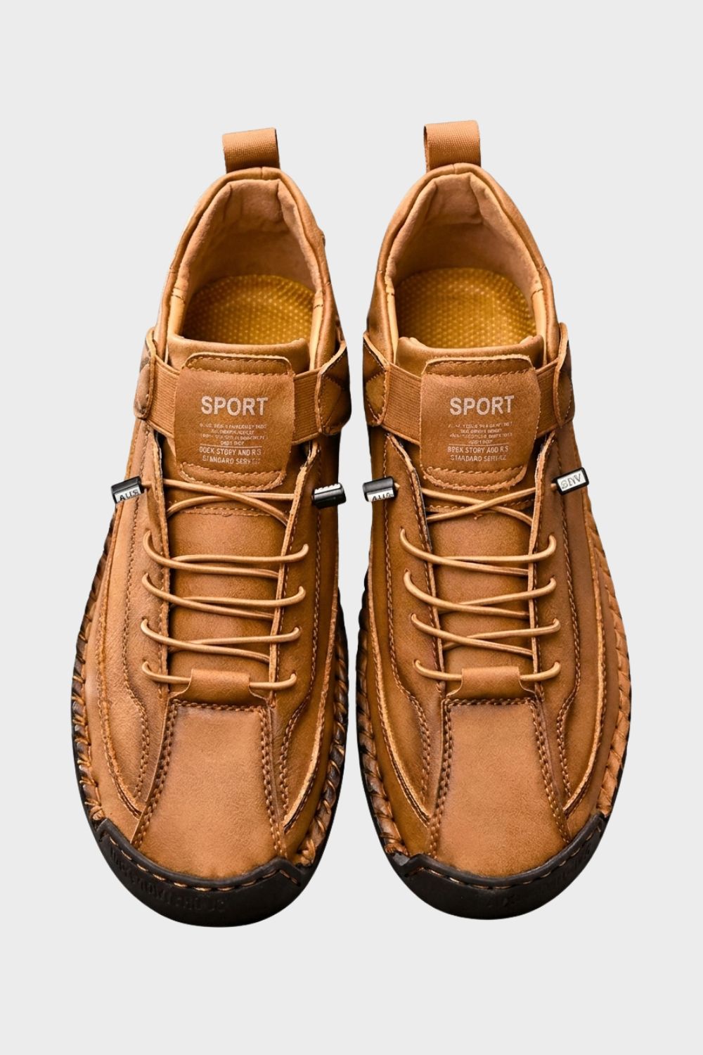 Herren Schnür-Sneaker | Kontrastnähte & Runde Zehenpartie