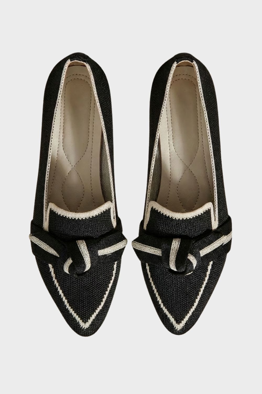 Damen Spitze Loafer Strick Schleife – Größentabelle