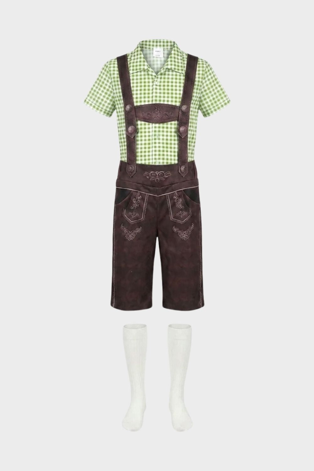 Herren Trachtenset mit kurzer Hose | Stickdetails