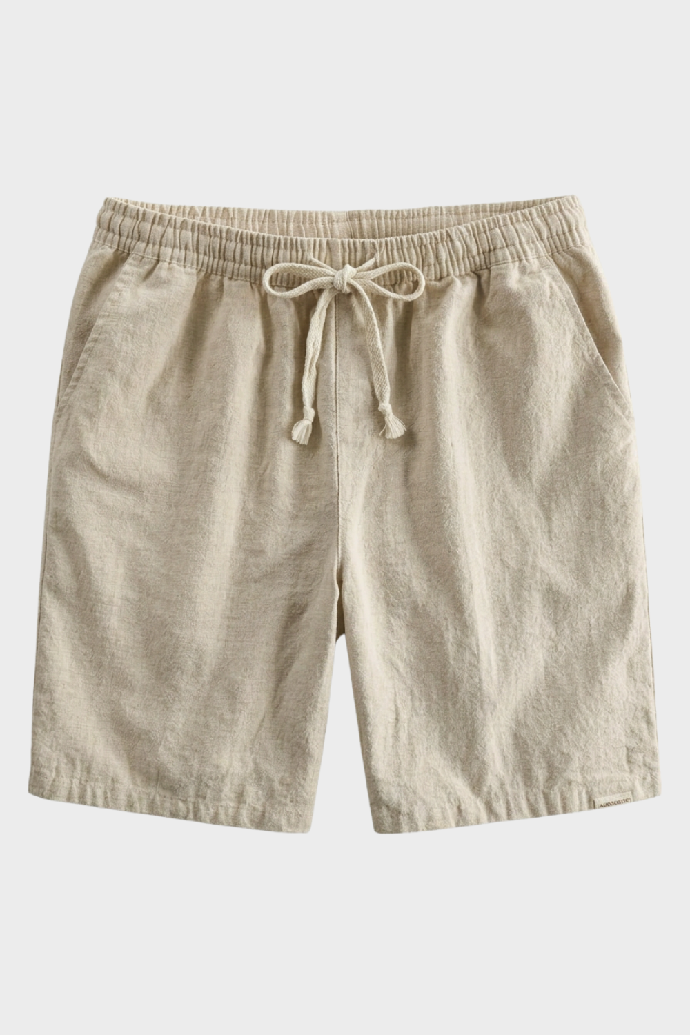 Herren Bermuda Tunnelzug Leinen-Shorts