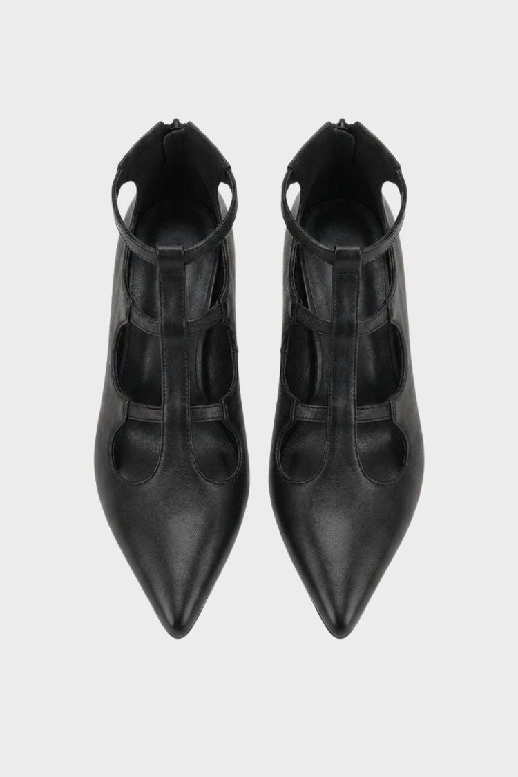 Damen Riemchen-Pumps | Spitzer Zehenbereich & Blockabsatz