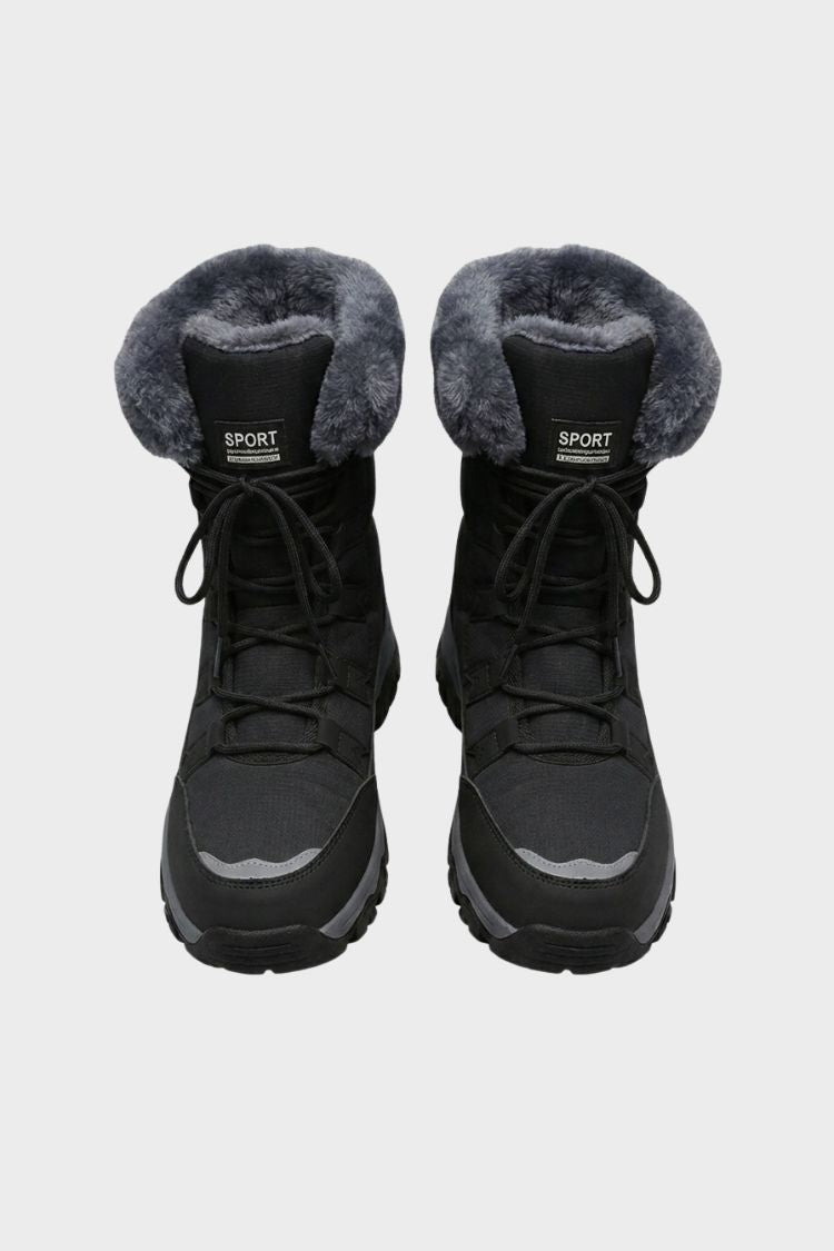 Damen Winterboots | Schnürdesign & Strukturierter Schaftrand