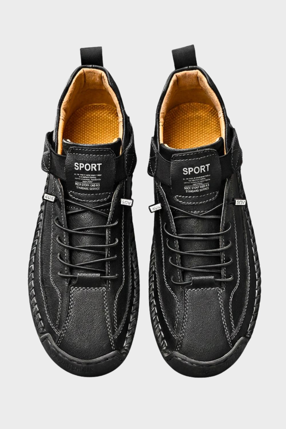 Herren Schnür-Sneaker | Kontrastnähte & Runde Zehenpartie