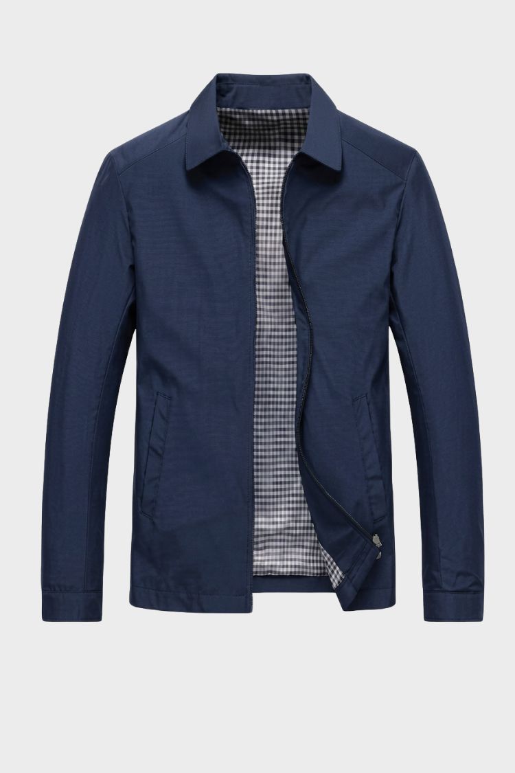 Herren Harrington-Jacke | Umlegekragen & Frontzipper