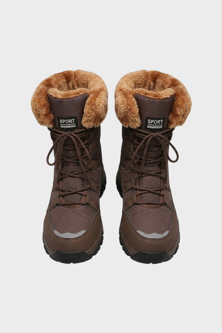 Damen Winterboots | Schnürdesign & Strukturierter Schaftrand