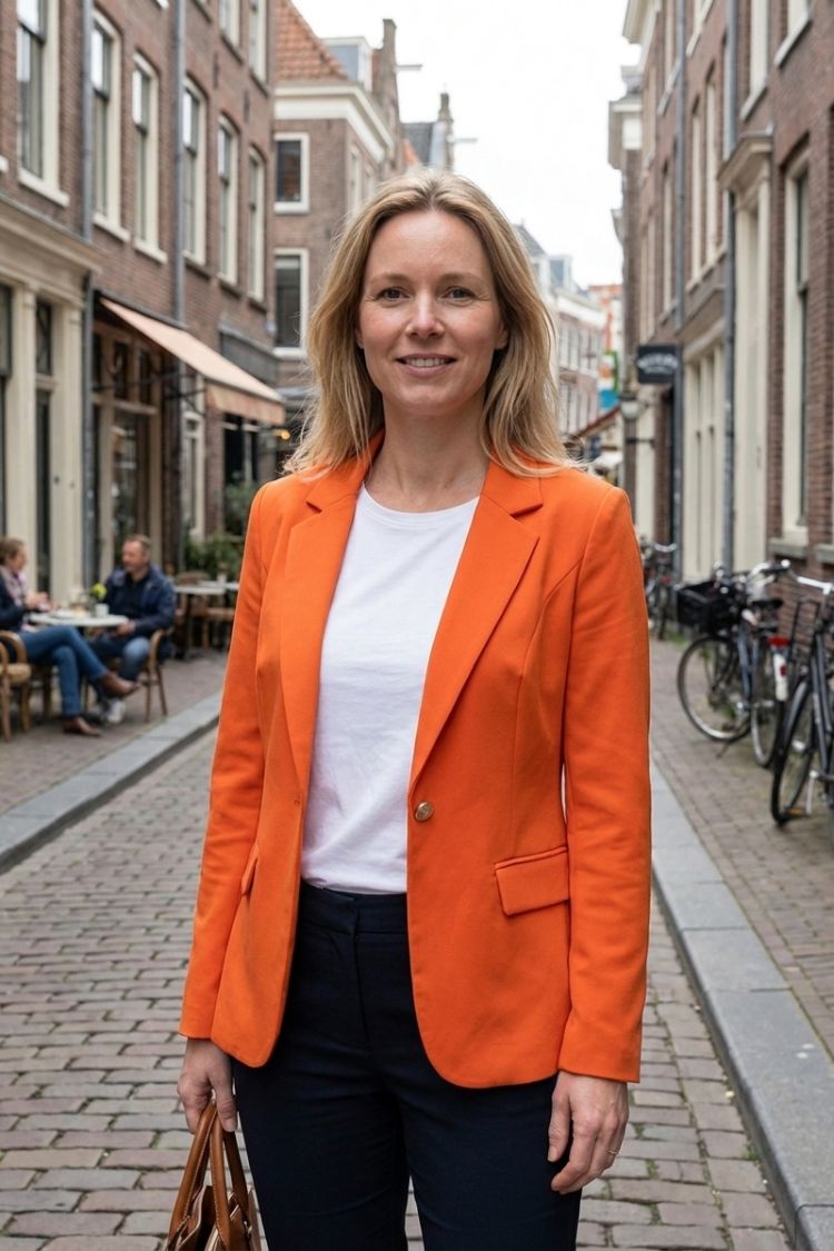Damen Longline-Blazer | Tailliertes Reversdesign