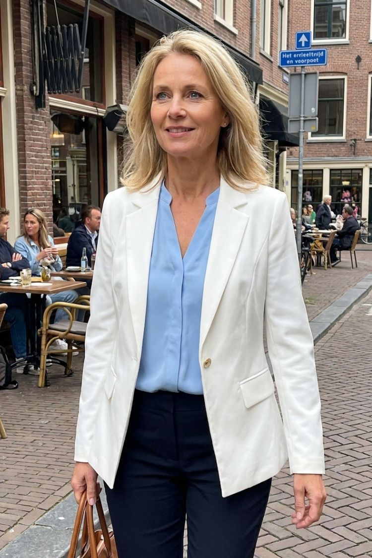 Damen Longline-Blazer | Tailliertes Reversdesign