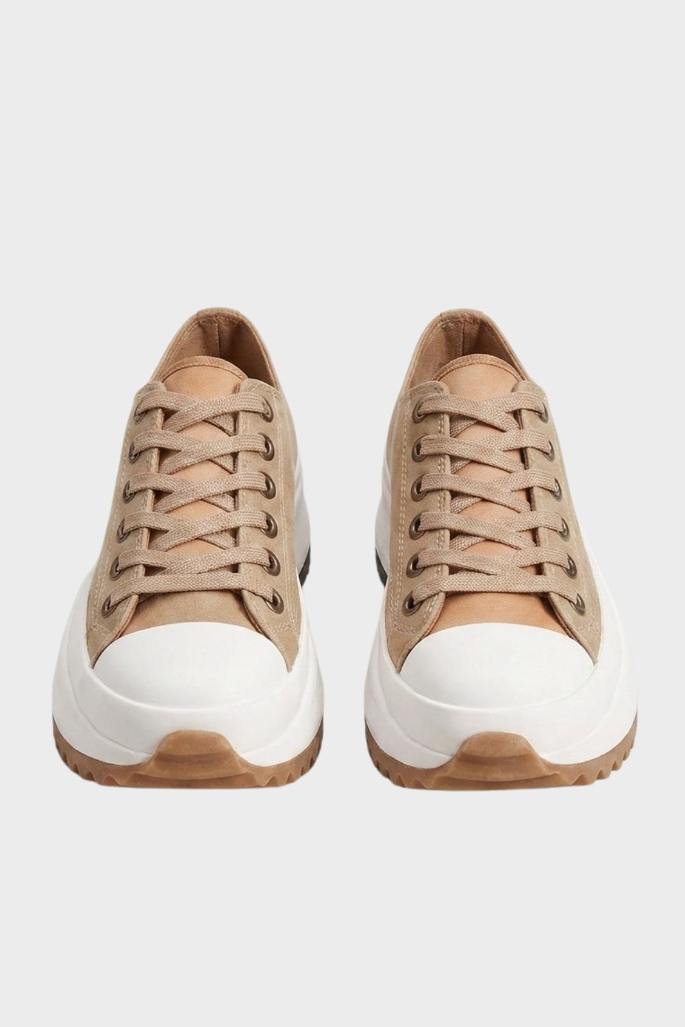 Damen Plateau-Sneaker | Schnürung & Kontrastsohle