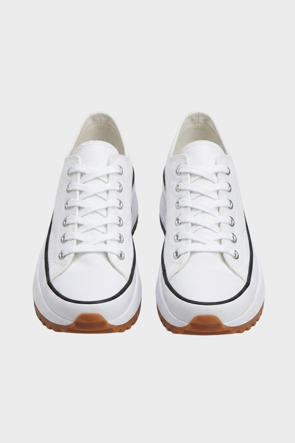Damen Plateau-Sneaker | Schnürung & Kontrastsohle