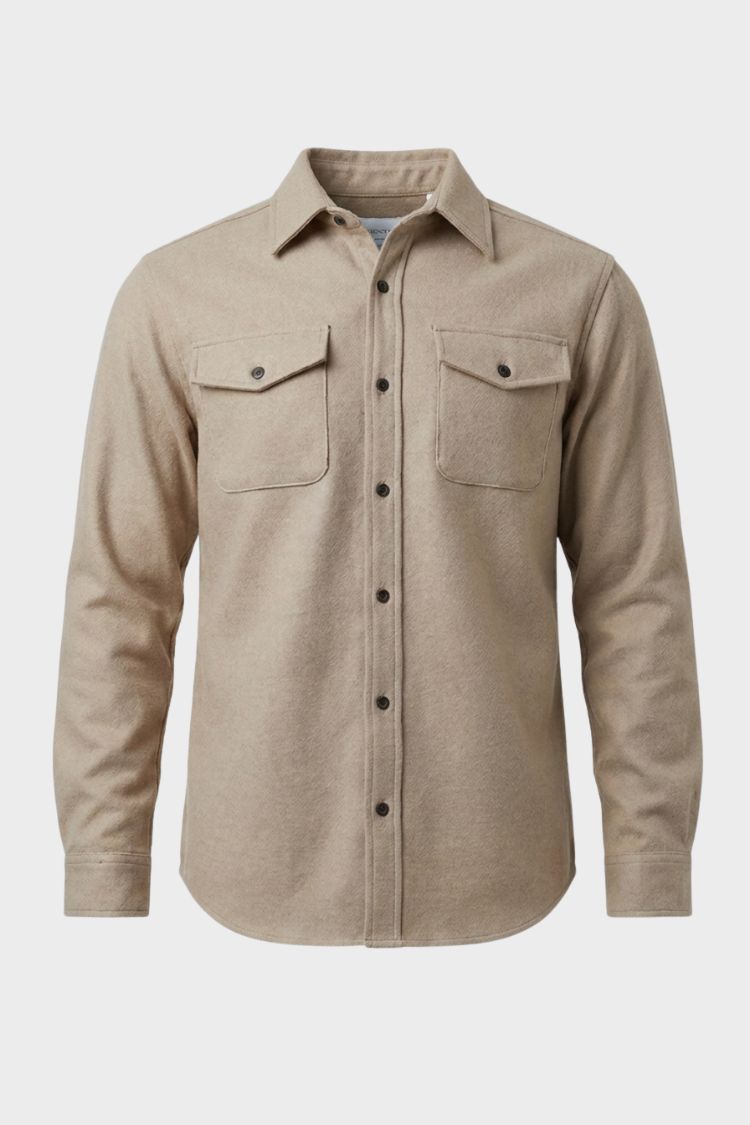 Herren Overshirt-Jacke | Knopfleiste & Brusttaschen