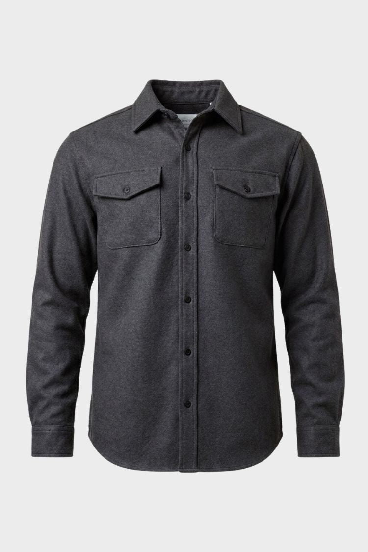 Herren Overshirt-Jacke | Knopfleiste & Brusttaschen