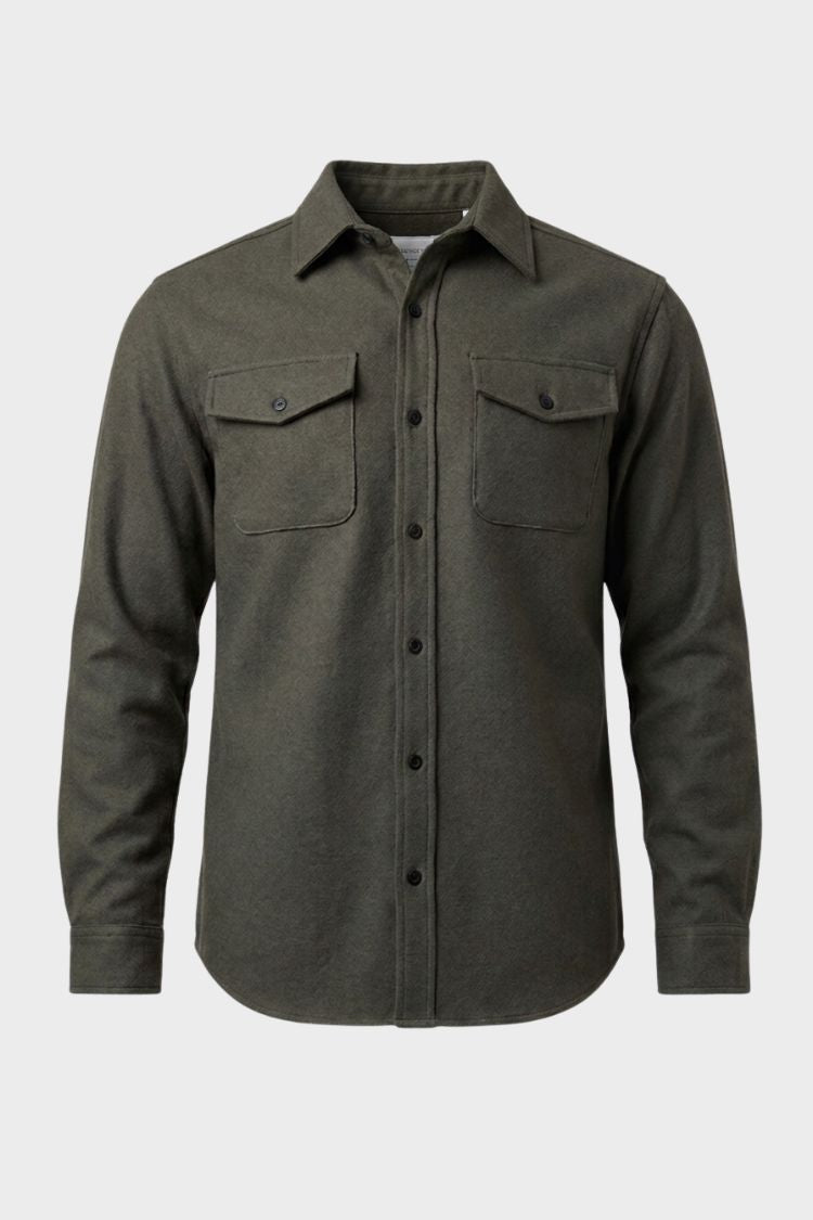 Herren Overshirt-Jacke | Knopfleiste & Brusttaschen