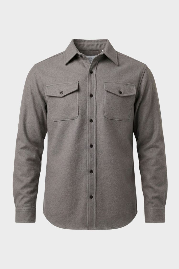 Herren Overshirt-Jacke | Knopfleiste & Brusttaschen