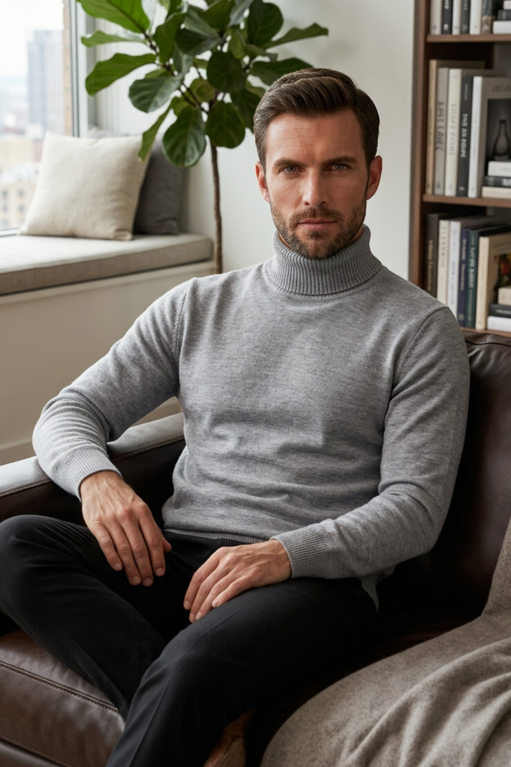 Herren Rollkragenpullover | Schlichtes Design