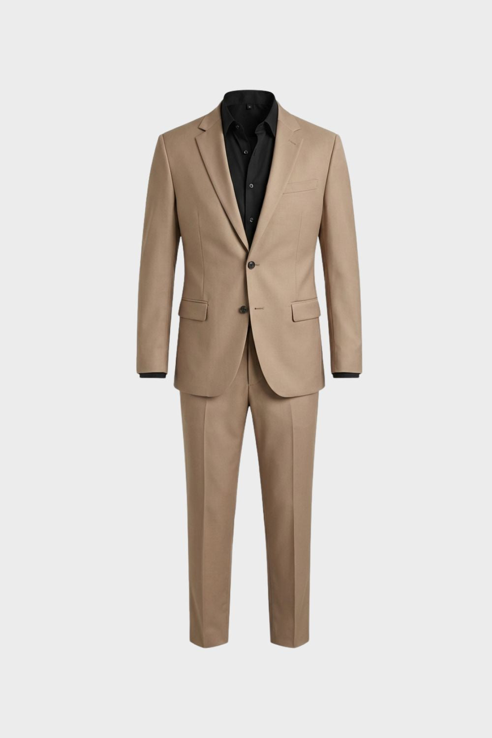 Herren Slim Fit Anzug Zweiteiler Reverskragen – Material-Detail