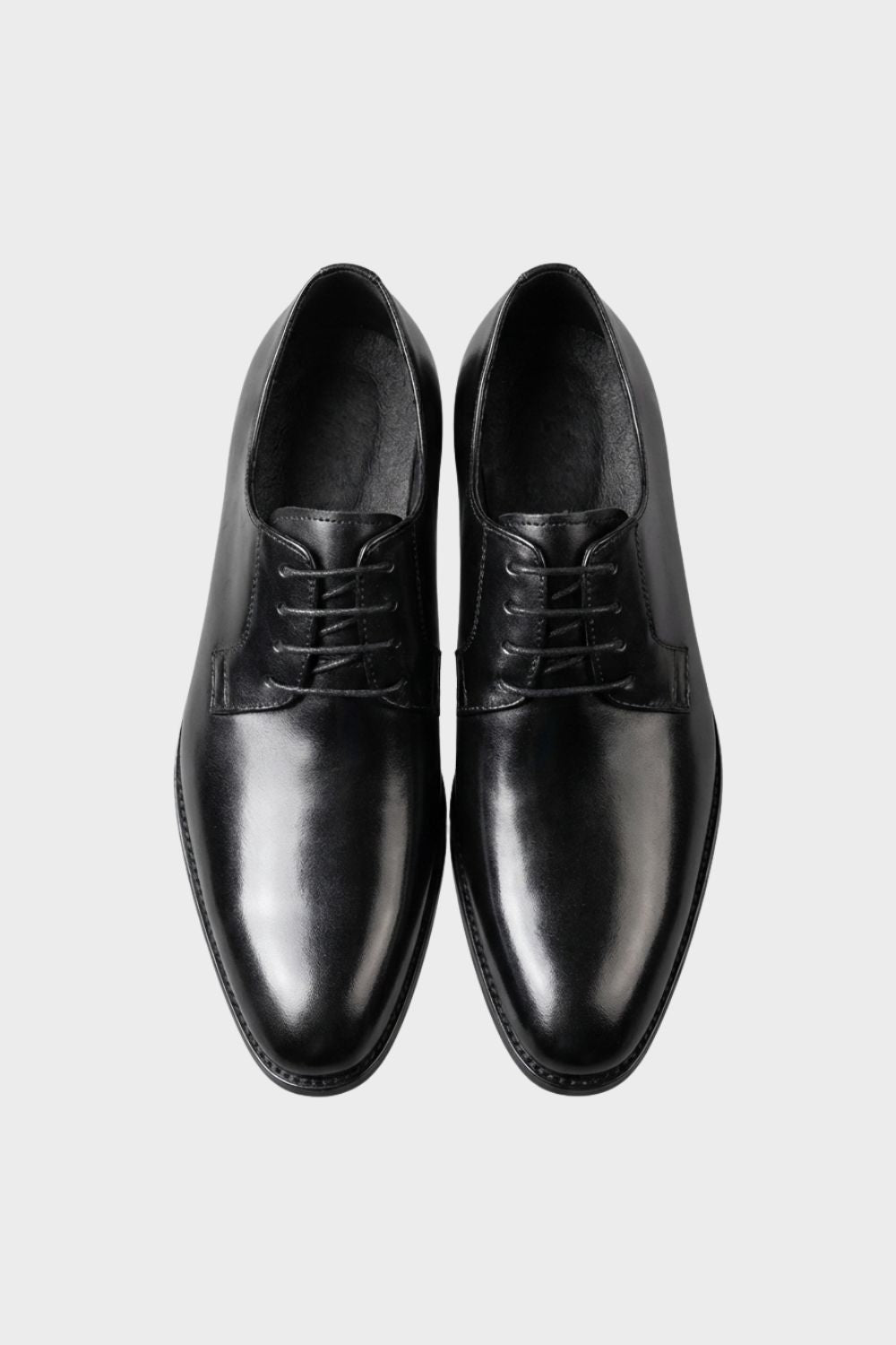 Herren Lederschuhe Schnürung glatte Kappe – Hauptansicht