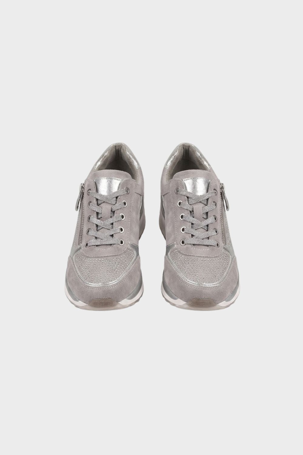 Damen Sneaker Schnürung Reißverschluss – Hauptansicht