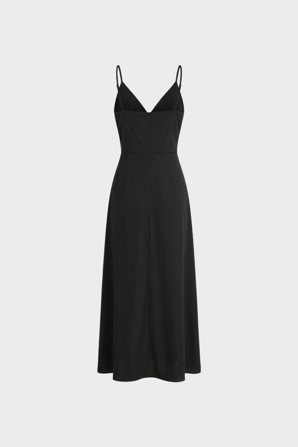 Damen Wickel-Maxikleid Spaghettiträger – Wickel-Front A-Linien-Hochzeitsgast-Look