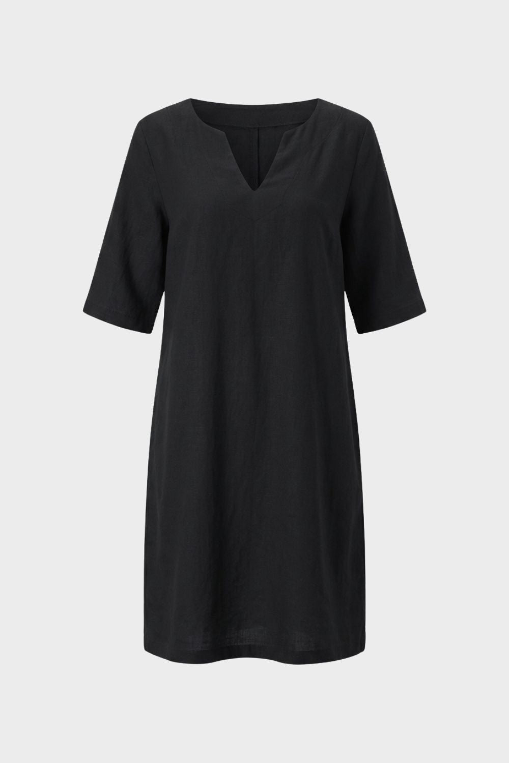 Damen Sommerkleid Kurzarm V-Ausschnitt – Hauptansicht