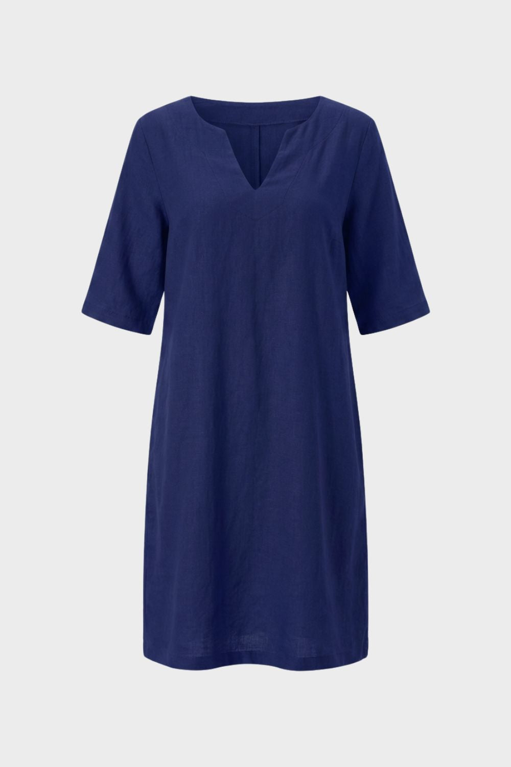 Damen Sommerkleid Kurzarm V-Ausschnitt – Outfit-Look