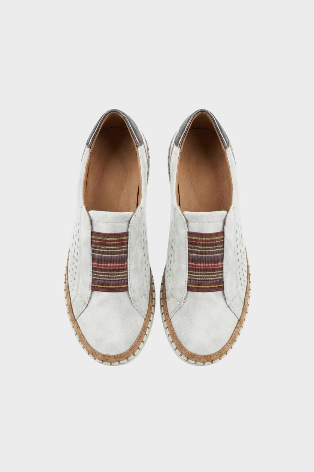 Damen Slipper Halbschuhe Lochmuster – Sicht von oben