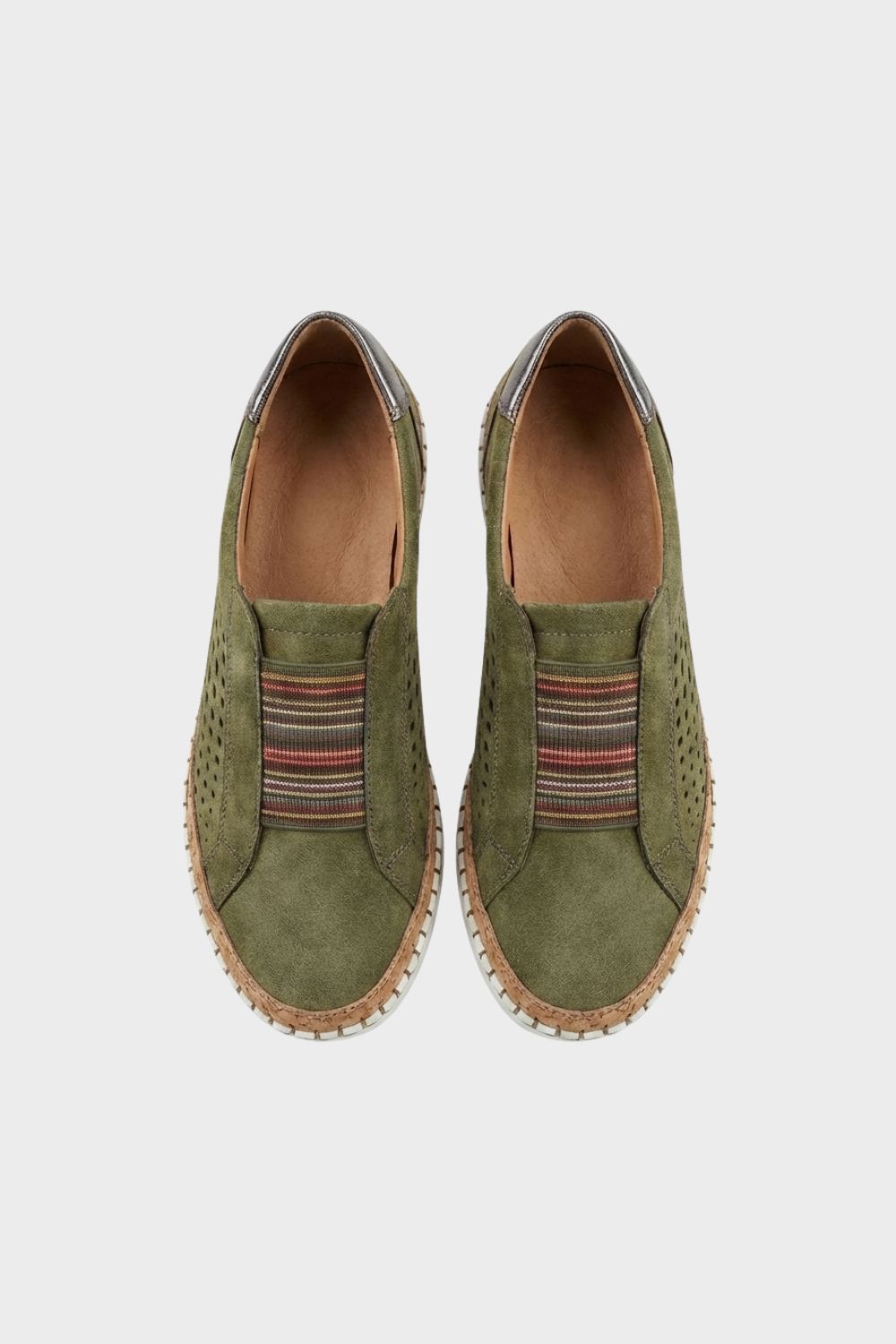 Damen Slipper Halbschuhe Lochmuster – Material-Detail
