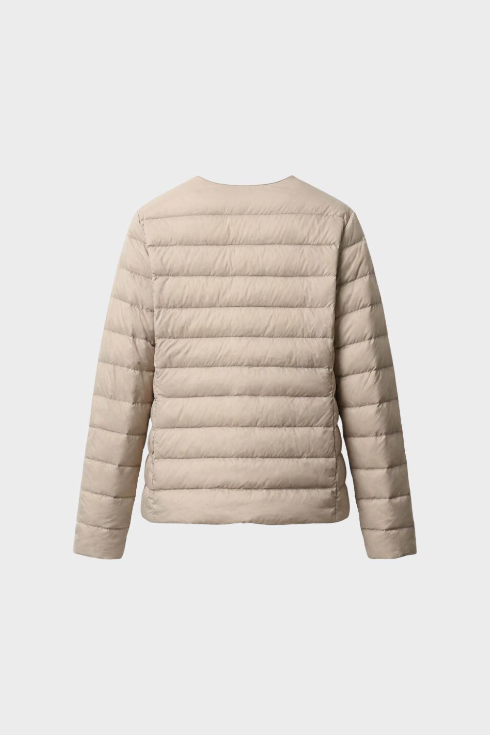 Damen Steppjacke Druckknöpfe – Profil-Ansicht