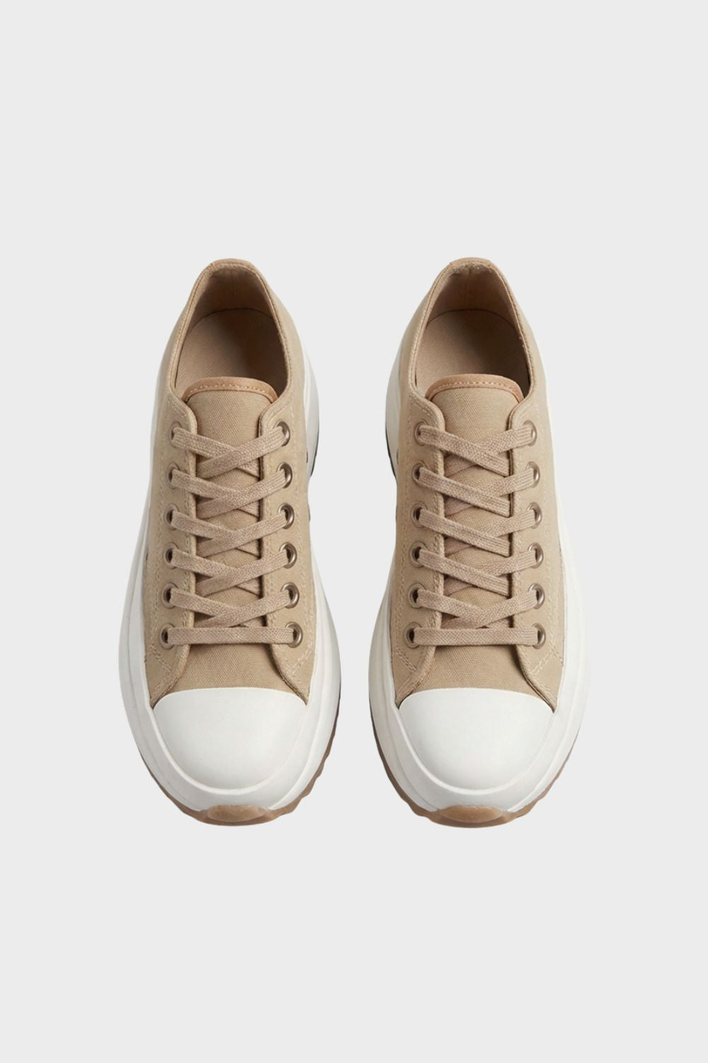 Damen Low Sneaker Gummikappe Schnürung – Hauptansicht
