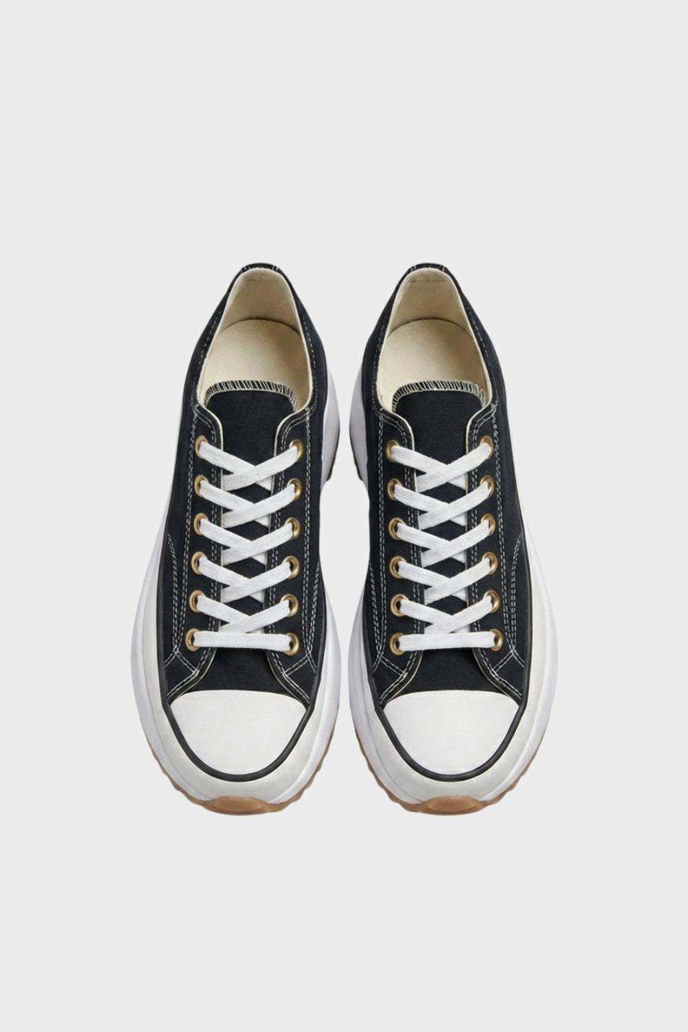 Damen Gummikappe Schnürung Low Sneaker