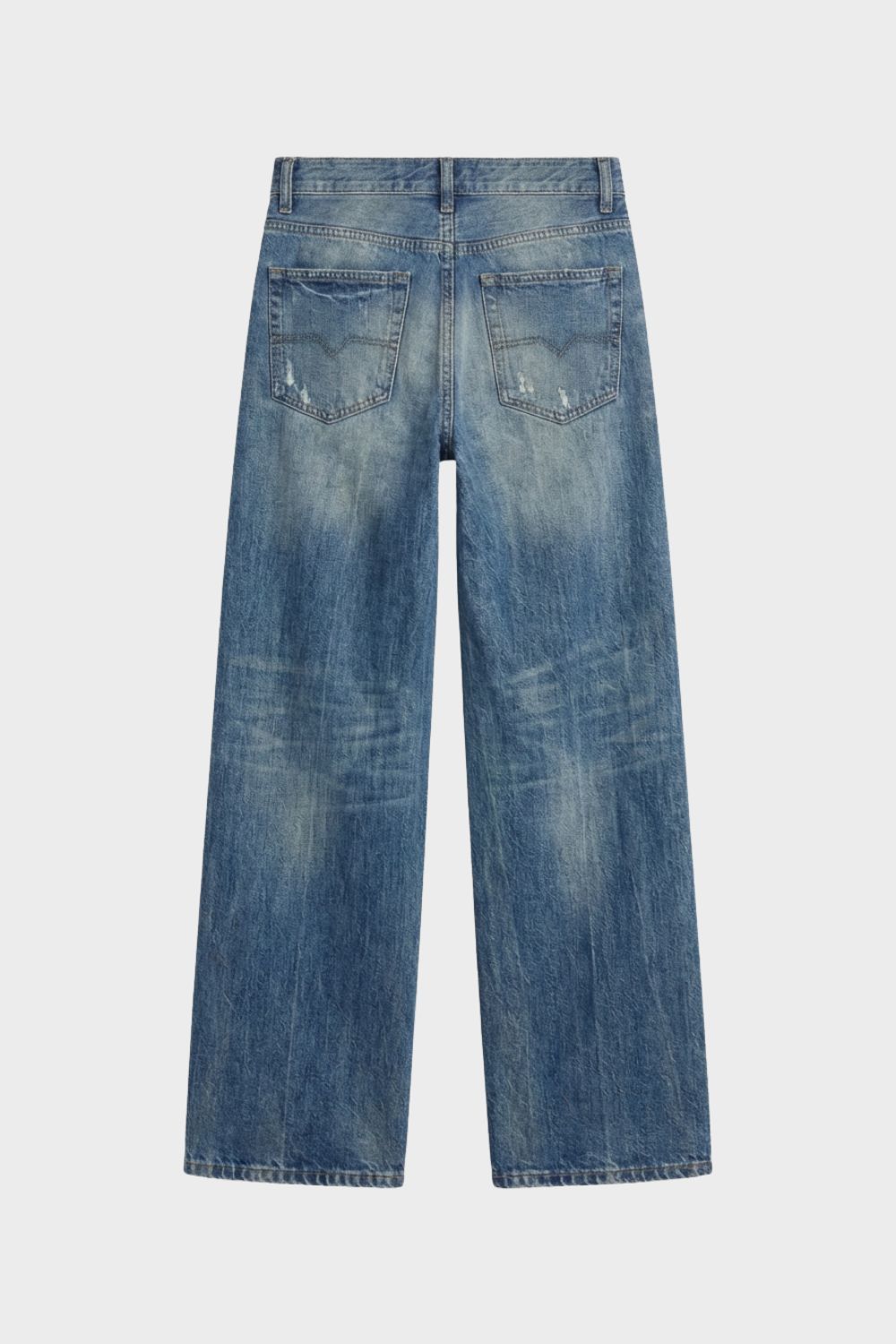 Damen Wide-Leg Jeans High Waist Used – Profil-Ansicht