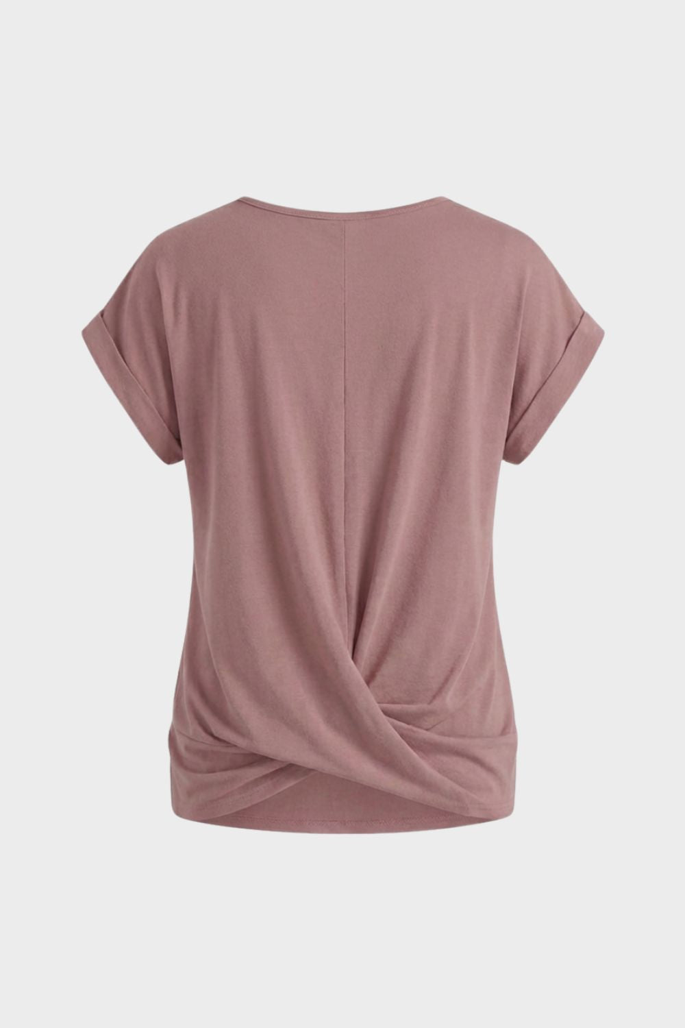 Damen T-Shirt V-Ausschnitt Knoten – Profil-Ansicht