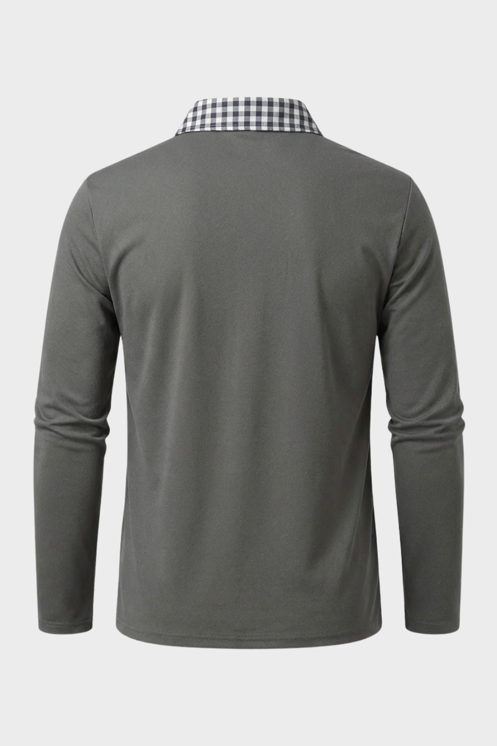 Herren Poloshirt Langarm Brusttasche – Profil-Ansicht