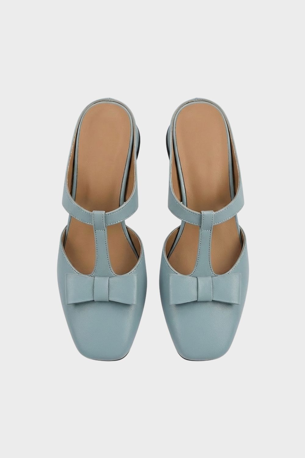 Damen Mary Jane Pumps Schleife eckige Spitze – Hauptansicht