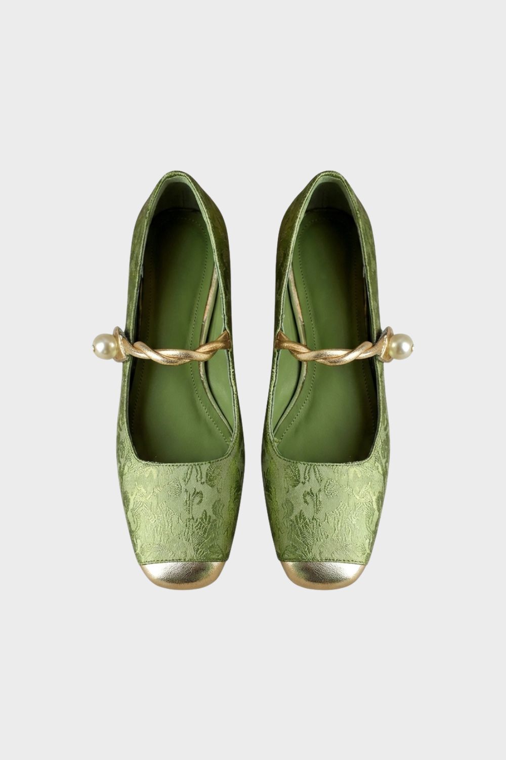 Damen Mary-Jane-Ballerinas Perlenriemen – Hauptansicht