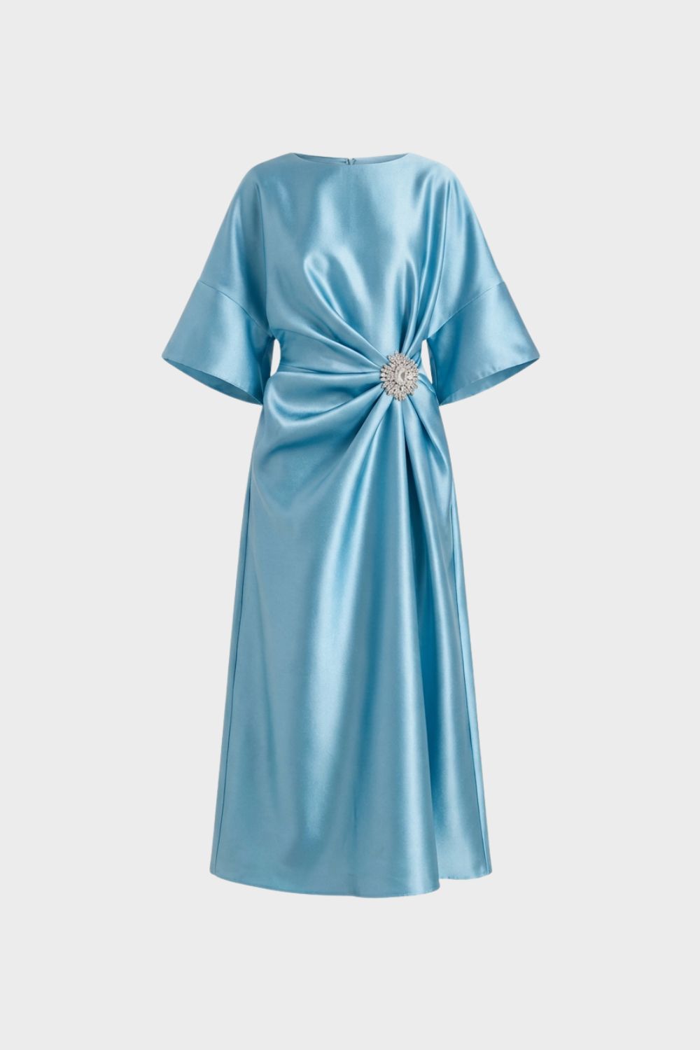 Damen Satin-Abendkleid Drapierung – Detail-Ansicht