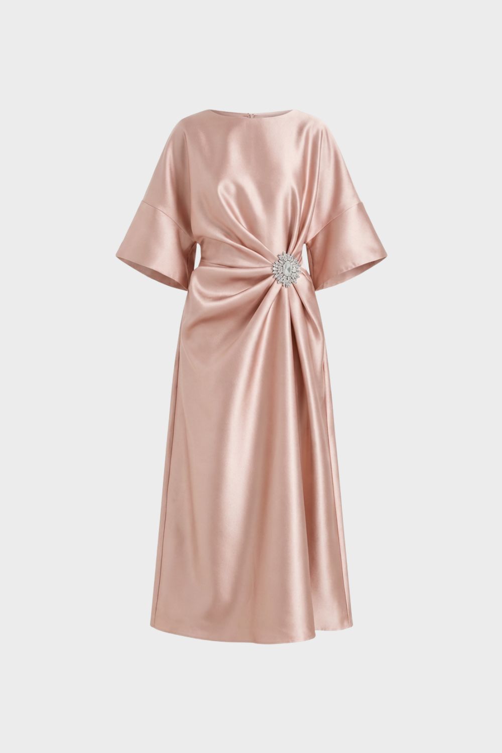 Damen Satin-Abendkleid Drapierung – Lifestyle-Look