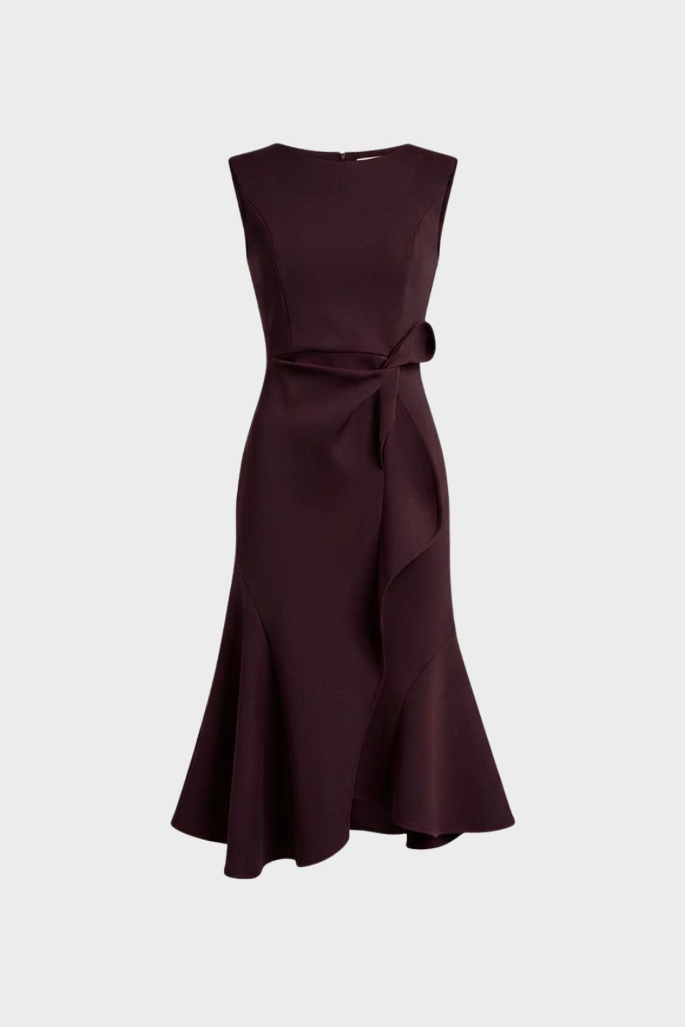 Damen Volant-Midikleid Etui Schleifen – Side-Profile