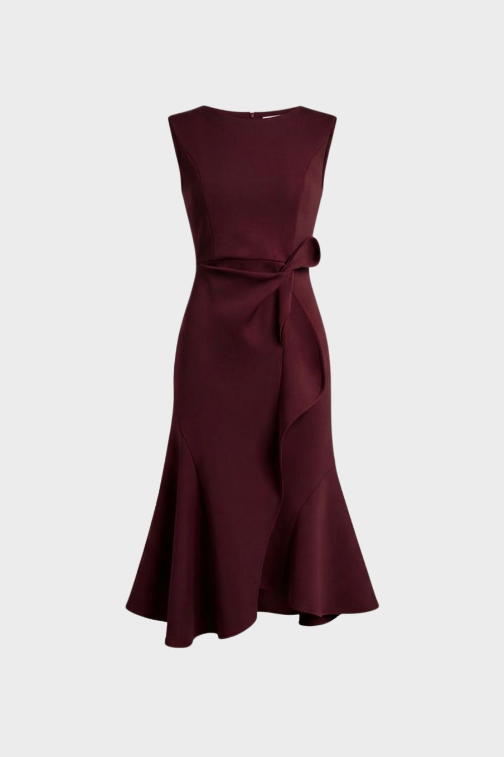Damen Volant-Midikleid Etui Schleifen – Outfit-Look