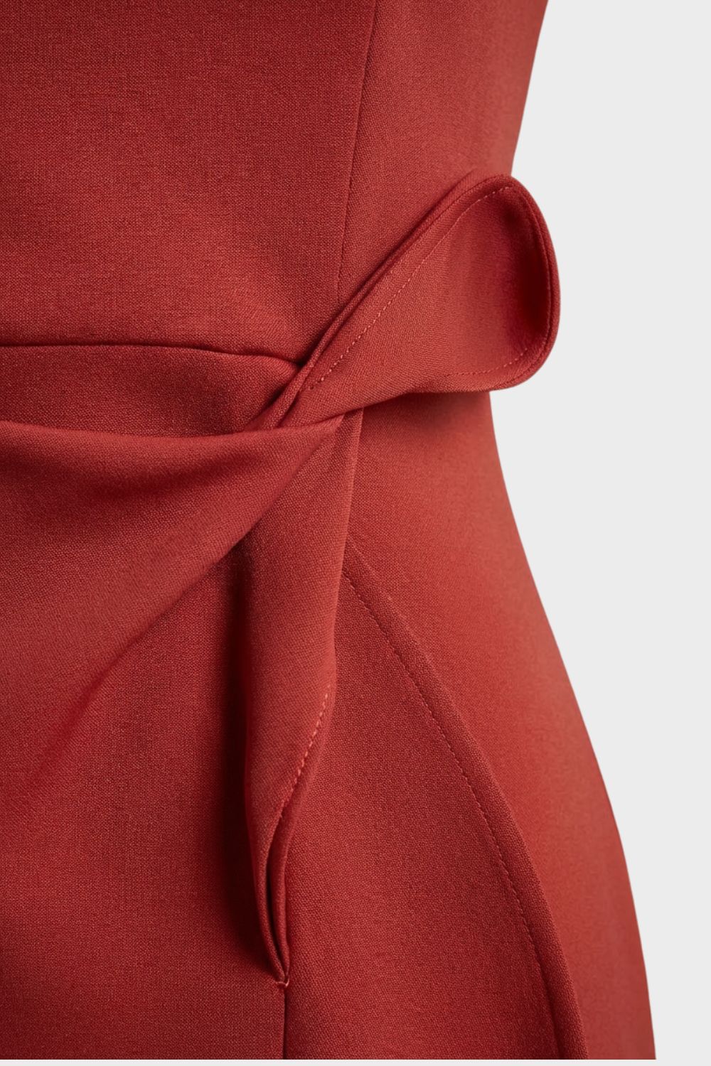 Damen Volant-Midikleid Etui Schleifen – Profil-Ansicht