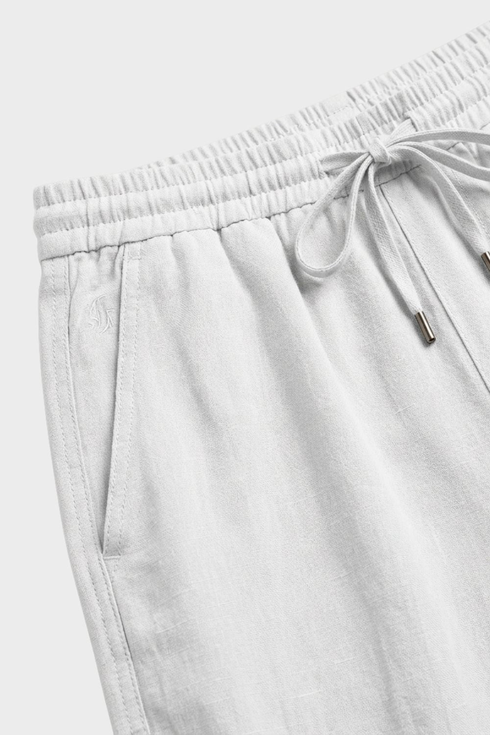 Herren Leinen-Hose Kordelzug – Profil-Ansicht